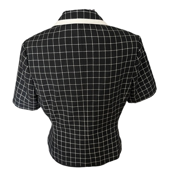 Le Suit Black‎ and White Short Sleeve Blazer Size 10 - Picture 6 of 7